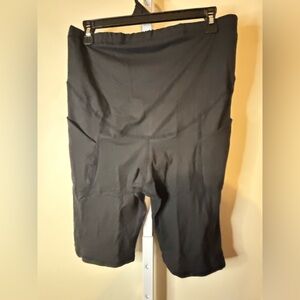 Women's Black Maternity Exercise Shorts